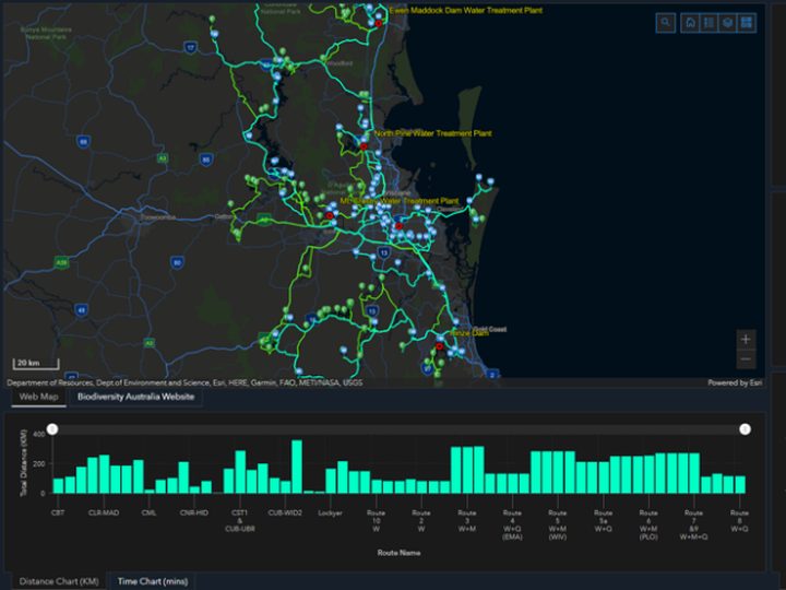 Seqwater sampling route dashboard