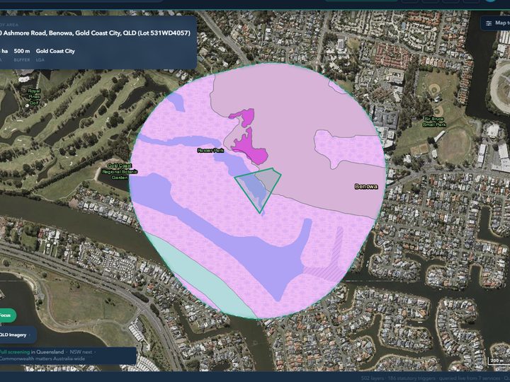 SiteCensus showing a site's mapped constraints