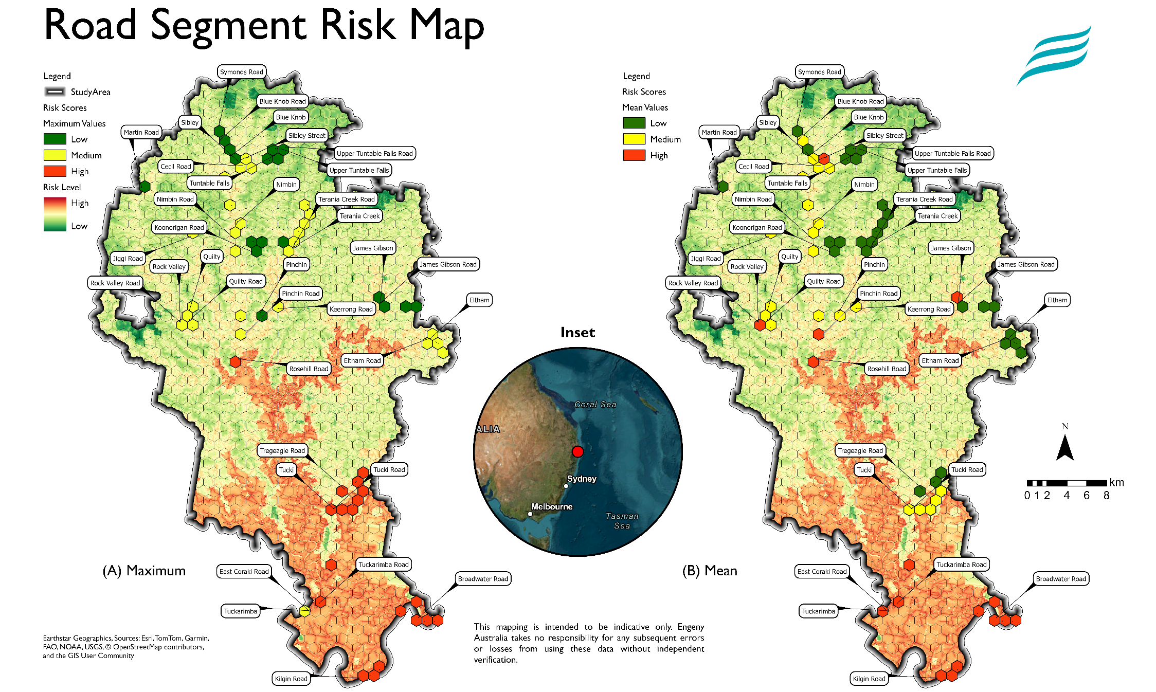 Road Upgrade Risk Assessment Map